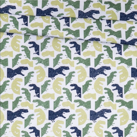 Pillowfort Bedding Colossal Chomp Dinosaur Microfiber Queen Sheet